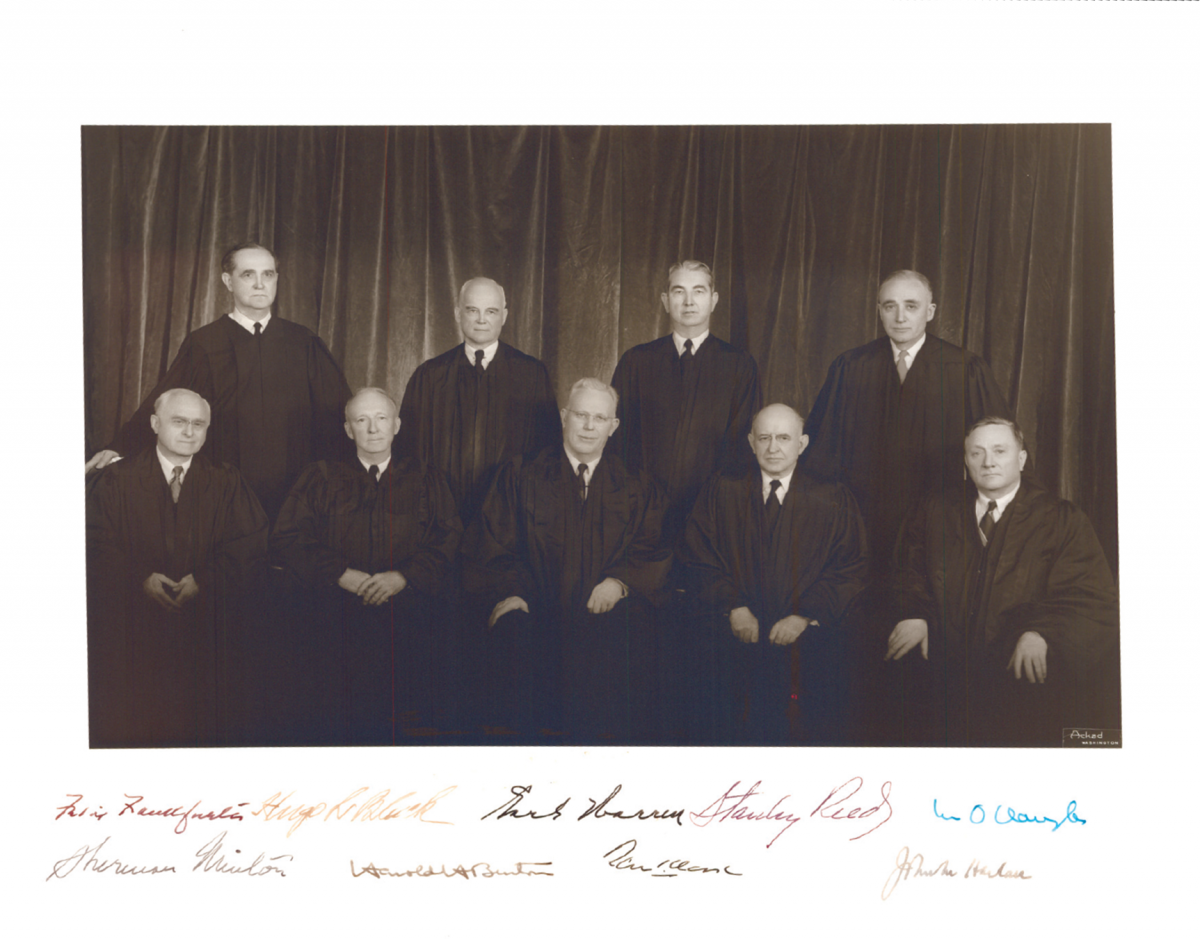 The 1954 United States Supreme Court Justices