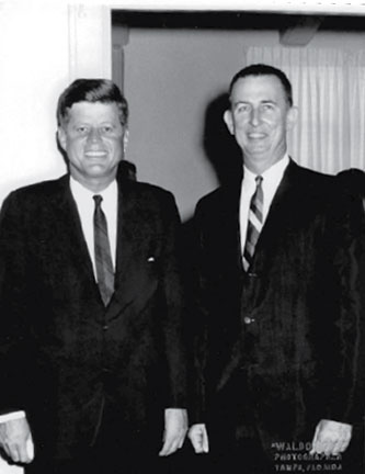 Sam M. Gibbons and President John F. Kennedy in Tampa, November 1963