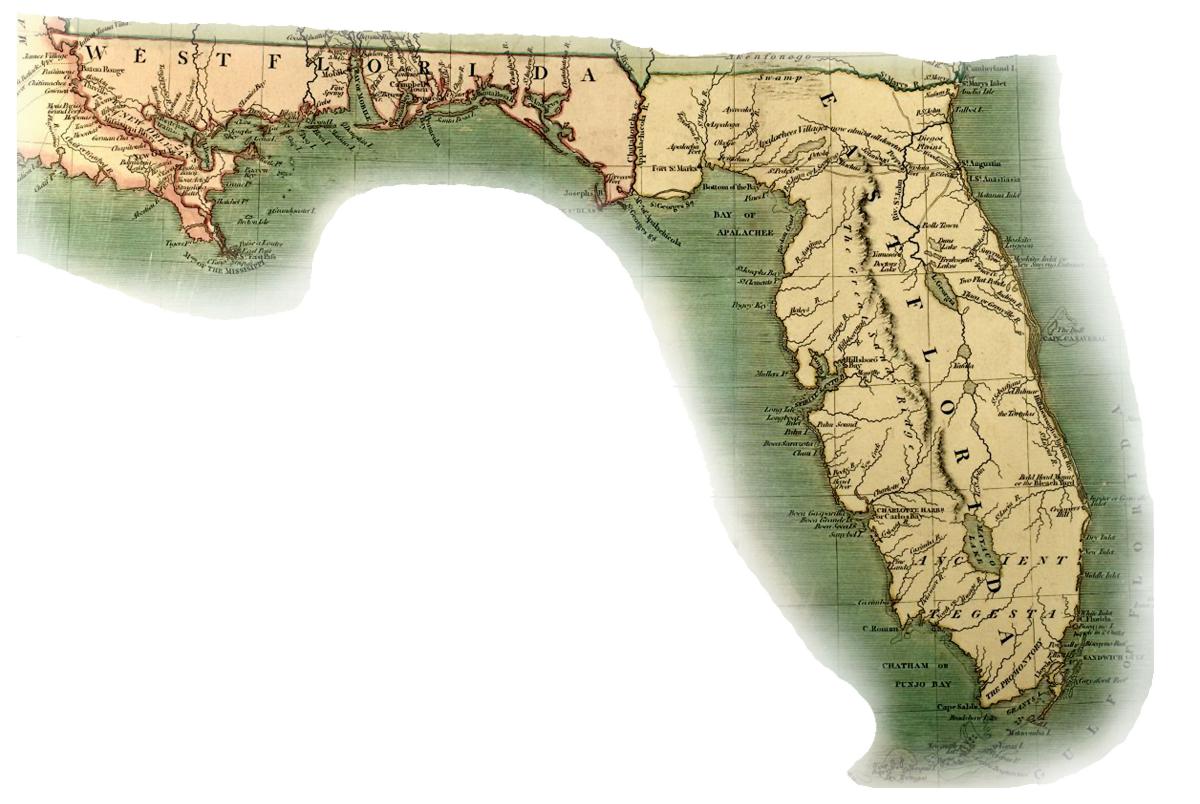 A map of Florida, circa 1806