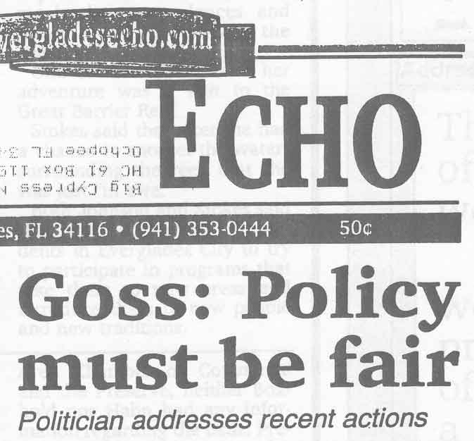 ECHO HEADLINE: Goss: Policy must be fair