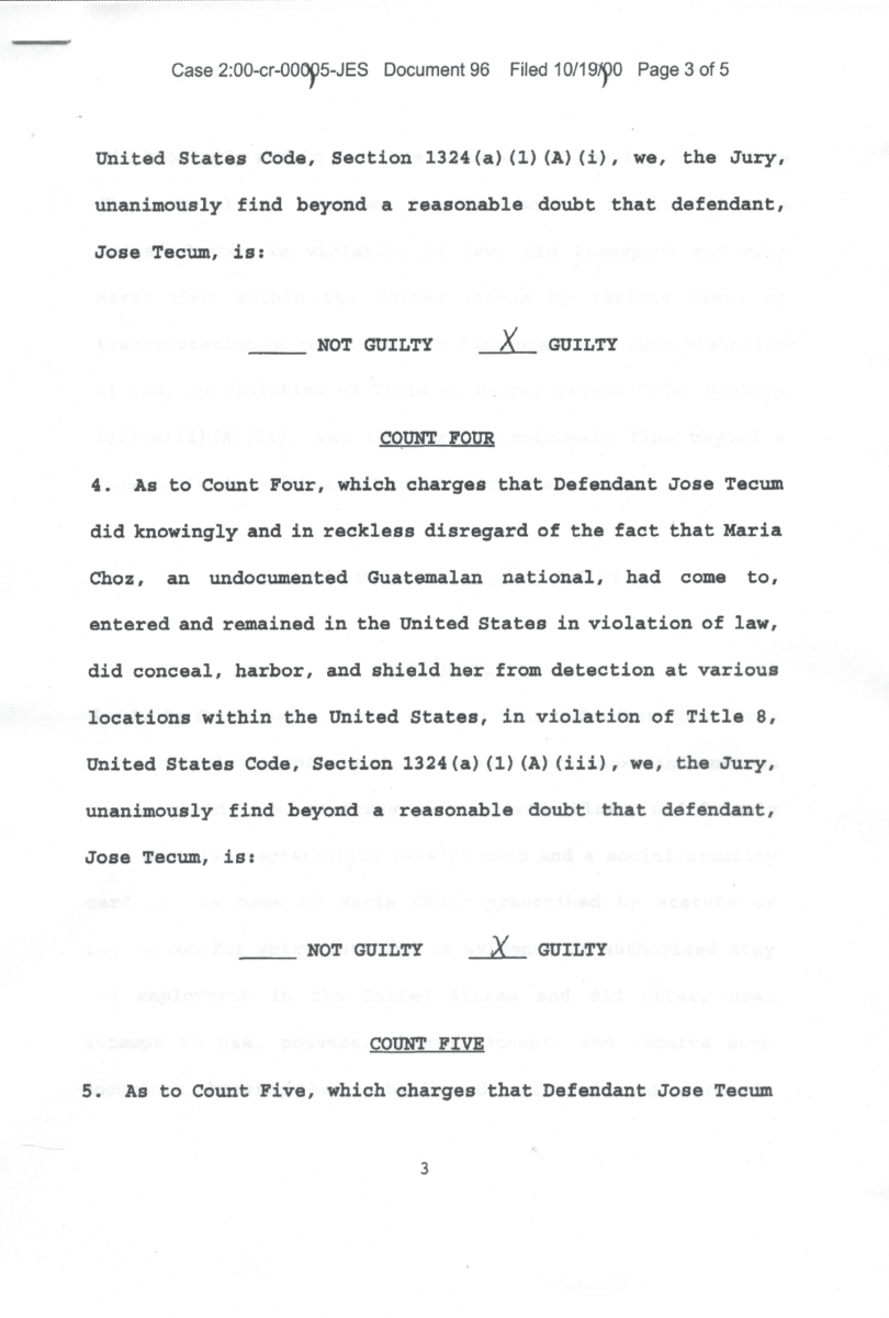 Jose Tecum was found guilty of kidnapping, slavery, immigration violations, and fraud and misuse of visas.