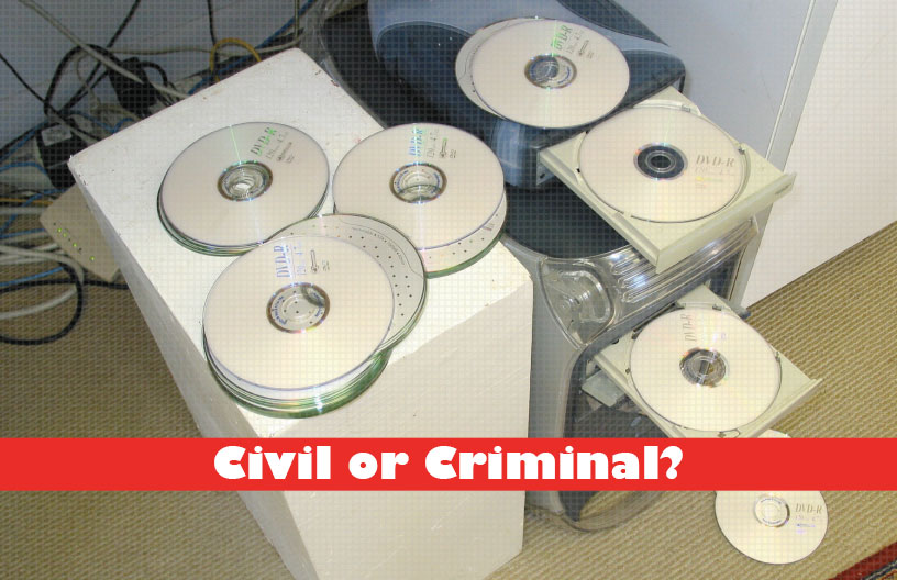 Case 3: A person duplicates a movie and sells hundreds of copies on the Internet. | Civil or Criminal?